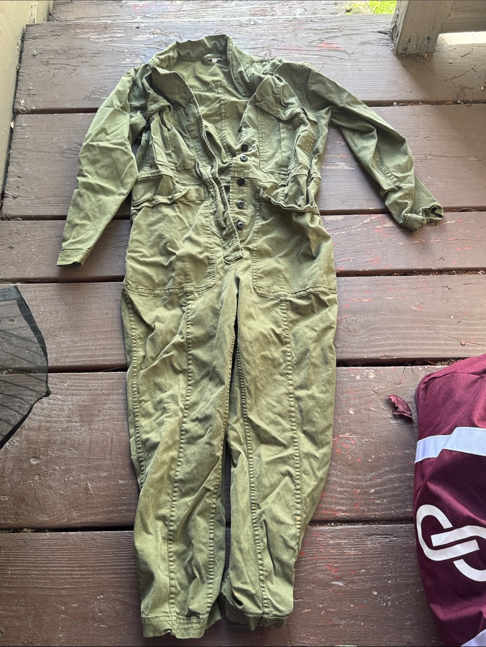 Alex Mill Olive Green Utility Jumpsuit